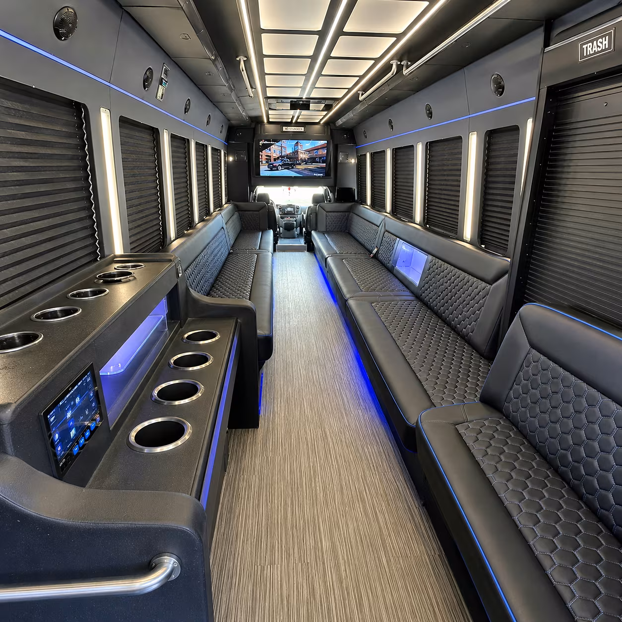 bethlehem party bus rental interior